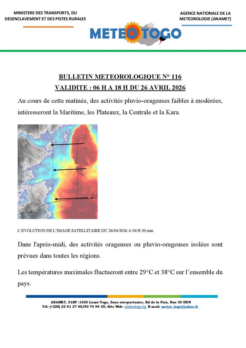 Bulletin météo_26042026_MATIN